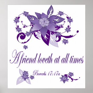 Christelijk Poster met Scripture Poverbs 17