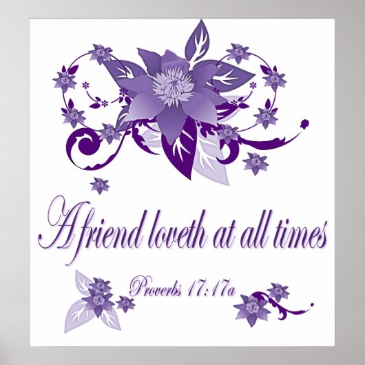 Christelijk Poster met Scripture Poverbs 17 (Voorkant)