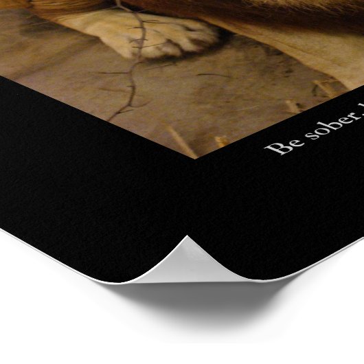 Christelijk Poster, Roaring Lion! Poster (Hoek)