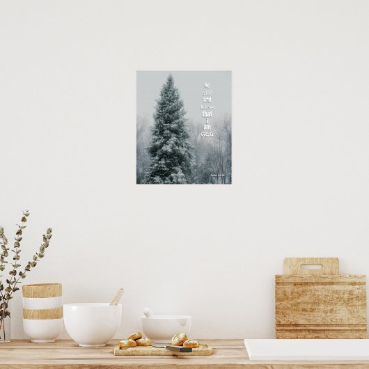 Christelijk Poster van de Tall Pine van het zijn n (Keuken)
