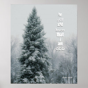 Christelijk Poster van de Tall Pine van het zijn n