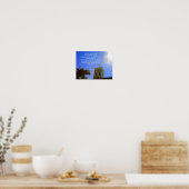 Christelijk Poster van kerkkruis met Bijbelse Vers (Keuken)