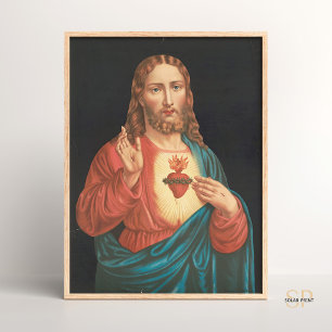 Christelijk Poster van S.S. Heart of Jesus