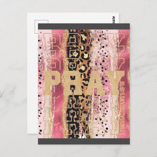 Christelijk Pray Briefkaart (Voorkant / Achterkant)