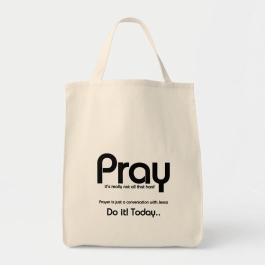 Christelijk Pray Tote Bag (Voorkant)