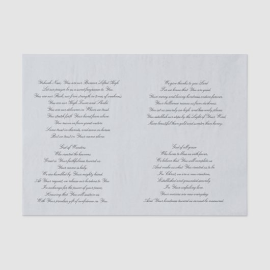 Christelijk Prayer Decoupage Tissue Paper Tissuepapier (Voorkant)