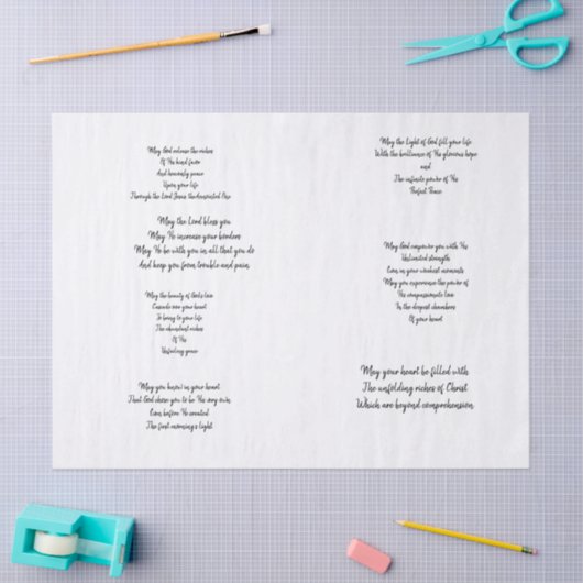 Christelijk Prayer-decoupage Tissuepapier (Craft)