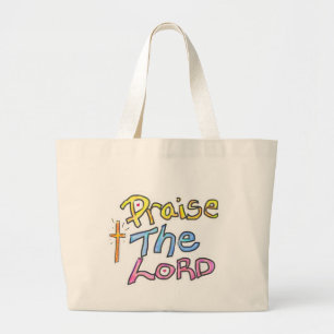 Christelijk ‘Prijs de Heer’ met het Kruis Grote Tote Bag