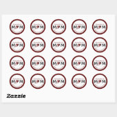 Christelijk PROV 31 MOM Burgundy Heart Moederdag Ronde Sticker (Vel)