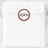 Christelijk PROV 31 MOM Burgundy Heart Moederdag Ronde Sticker (Tas)