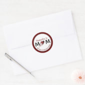 Christelijk PROV 31 MOM Burgundy Heart Moederdag Ronde Sticker (Envelop)