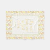 Christelijk Psalm Pastel Blad Patroon Fleece Deken (Voorkant (Horizontaal))