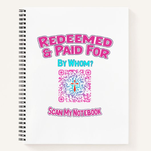 Christelijk QR-code Notitieboek ingewisseld en bet (Voorkant)