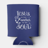 Christelijk Quote Jesus is de Anker van Mijn Ziel Blikjeskoeler (Achterkant)