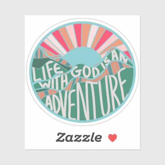 Christelijk Quote Mountain Adventure Sticker (Vel)