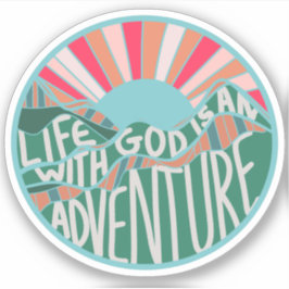 Christelijk Quote Mountain Adventure Sticker