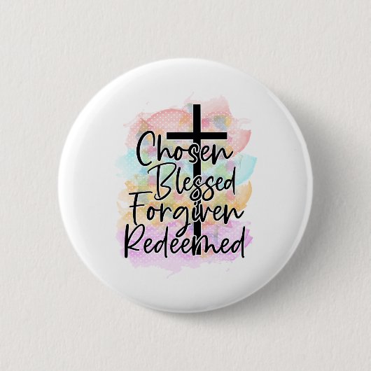 CHRISTELIJK QUOTE RONDE BUTTON 5,7 CM (Voorkant)