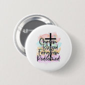 CHRISTELIJK QUOTE RONDE BUTTON 5,7 CM (Voorkant /achterkant)