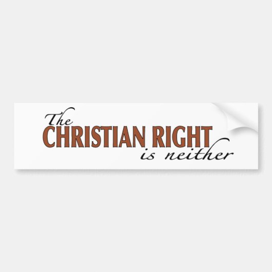 Christelijk recht bumpersticker (Voorkant)