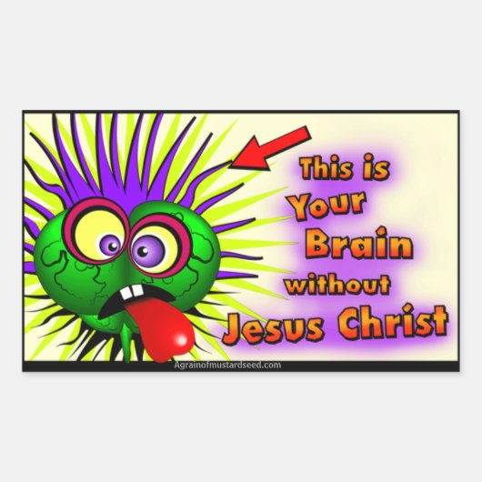 Christelijk Rechthoekige Sticker (Voorkant)