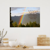 Christelijk regenboogPoster, psalm 100:5 Poster (Keuken)