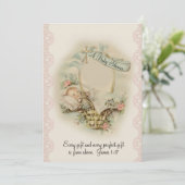Christelijk religieus  Baby shower Kaart (Staand voorkant)