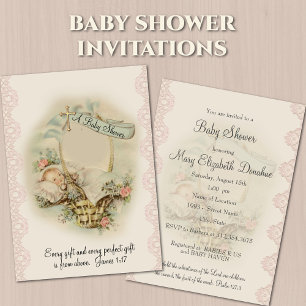 Christelijk religieus  Baby shower Kaart