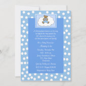 Christelijk Religieus Baby shower Uitnodiging Blau (Voorkant)