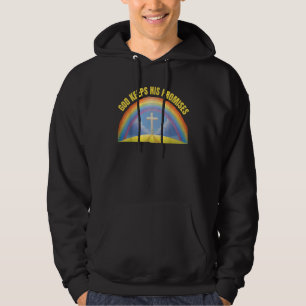 Christelijk religieus geloof regenbooggod houdt zi hoodie