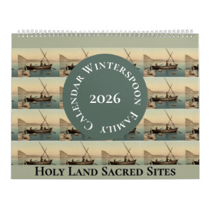 Christelijk Religieus Heilige Land Vintage Foto Kalender