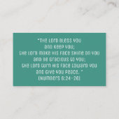 Christelijk Religieus Kruis van de Bijbelse Kerk Visitekaartje (Achterkant)