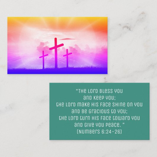 Christelijk Religieus Kruis van de Bijbelse Kerk Visitekaartje (Voorkant / Achterkant)