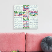 Christelijk Religieus Word Art Cross Canvas Afdruk (Insitu (Woonkamer))