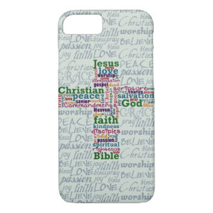 Christelijk Religieus Word Art Cross iPhone 8/7 Hoesje
