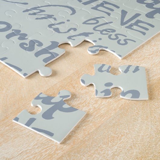 Christelijk Religieus Word Art Cross Legpuzzel (Zijkant)