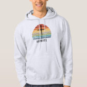 Christelijk Retro Sunrise-Sunset Cross Hoodie (Voorkant)