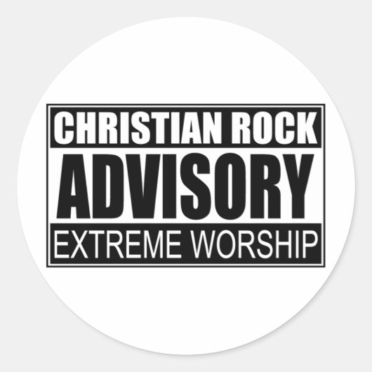 Christelijk Rock Advisory... Ronde Sticker (Voorkant)