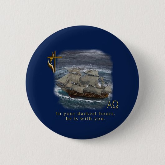 Christelijk Ronde Button 5,7 Cm (Voorkant)