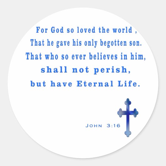 Christelijk Ronde Sticker (Voorkant)