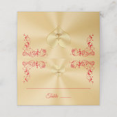 Christelijk Rood en Goud Wedding Place Cards Plaatskaartje (Buitenkant ongevouwen)