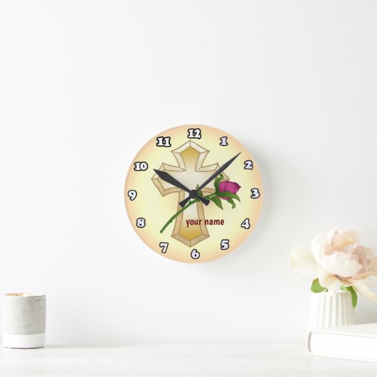 Christelijk roos Cross klok (Huis)