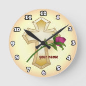 Christelijk roos Cross klok (Voorkant)