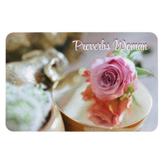 Christelijk Roos en Spreuken Vrouw Magneet (Horizontaal)