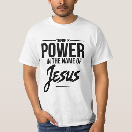 Christelijk samenhangende t-shirt - Jesus is Power (Voorkant)