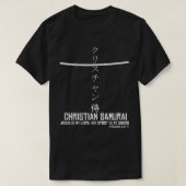 Christelijk Samurai Kanji Cross Shirt (Design voorkant)