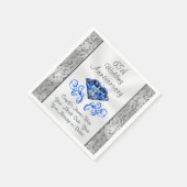 Christelijk Sapphire Custom 65th Wedding Jubileum Servet (Hoek)
