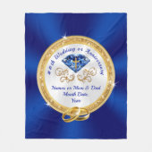 Christelijk, Sapphire Wedding Jubileum Gifts Fleece Deken (Voorkant)