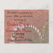 Christelijk-Save the Date Burgundy Hearts - Aankondigingskaart (Achterkant)