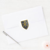 Christelijk schild ronde sticker (Envelop)