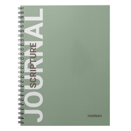 Christelijk Schrift Gepersonaliseerd Groen Dagboek Notitieboek (Voorkant)
